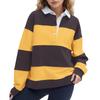 Women's Stylish Casual Loose Fit Long Sleeve Pullover Sweatshirt with Zipper and Collar