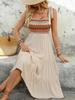 2025 Summer European-American Ethnic A-Line Spliced Sling Dress