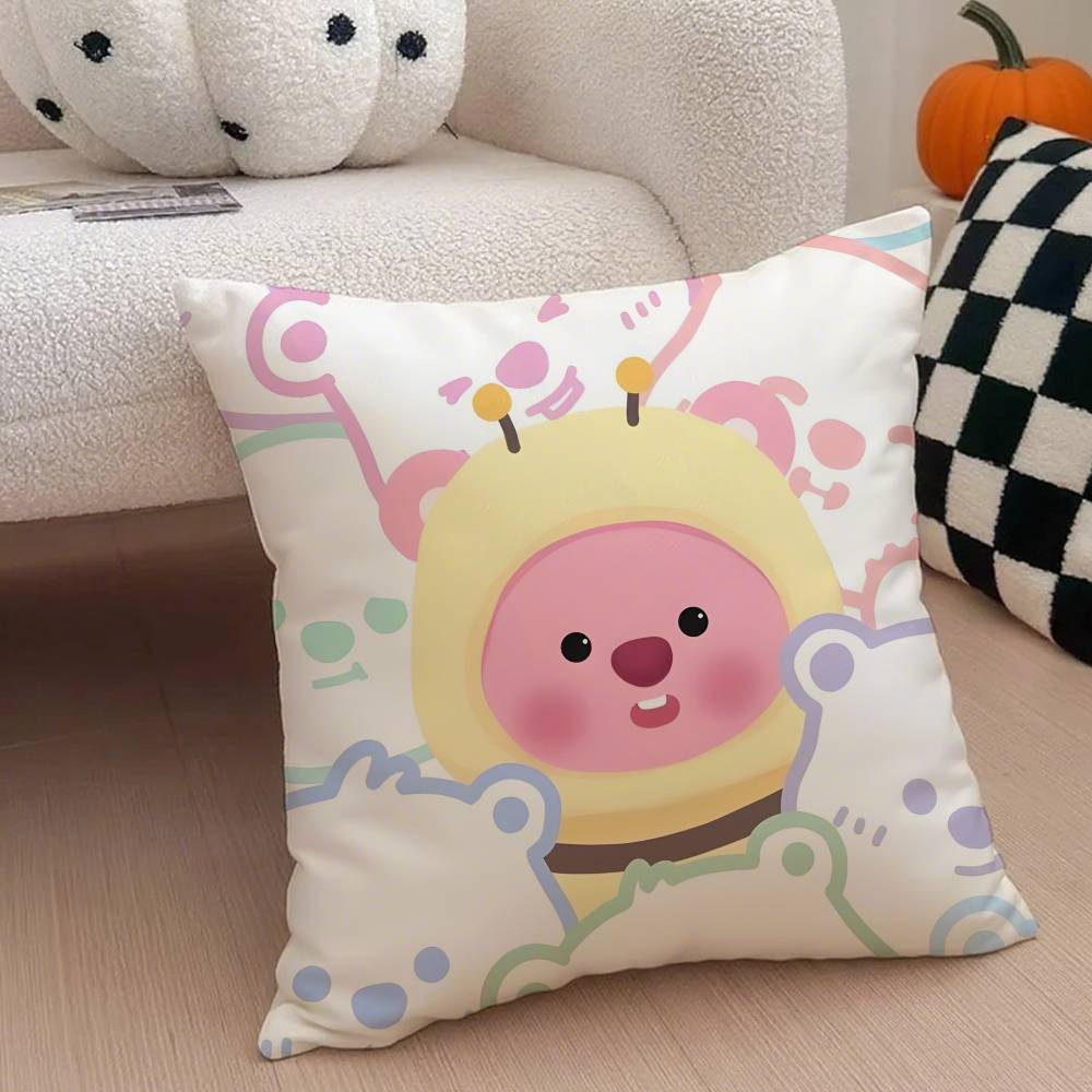 Custom Zanmang Loopy Throw Pillow Case Anti-Dustmite Pillowcase Invisible Zipper Silky Short Plush Sofa Cushion Cover