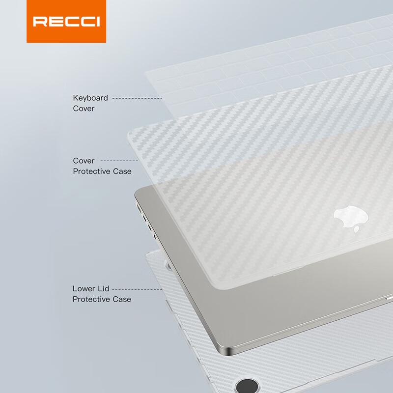 Recci Carbon Fiber Clear Protective Case
