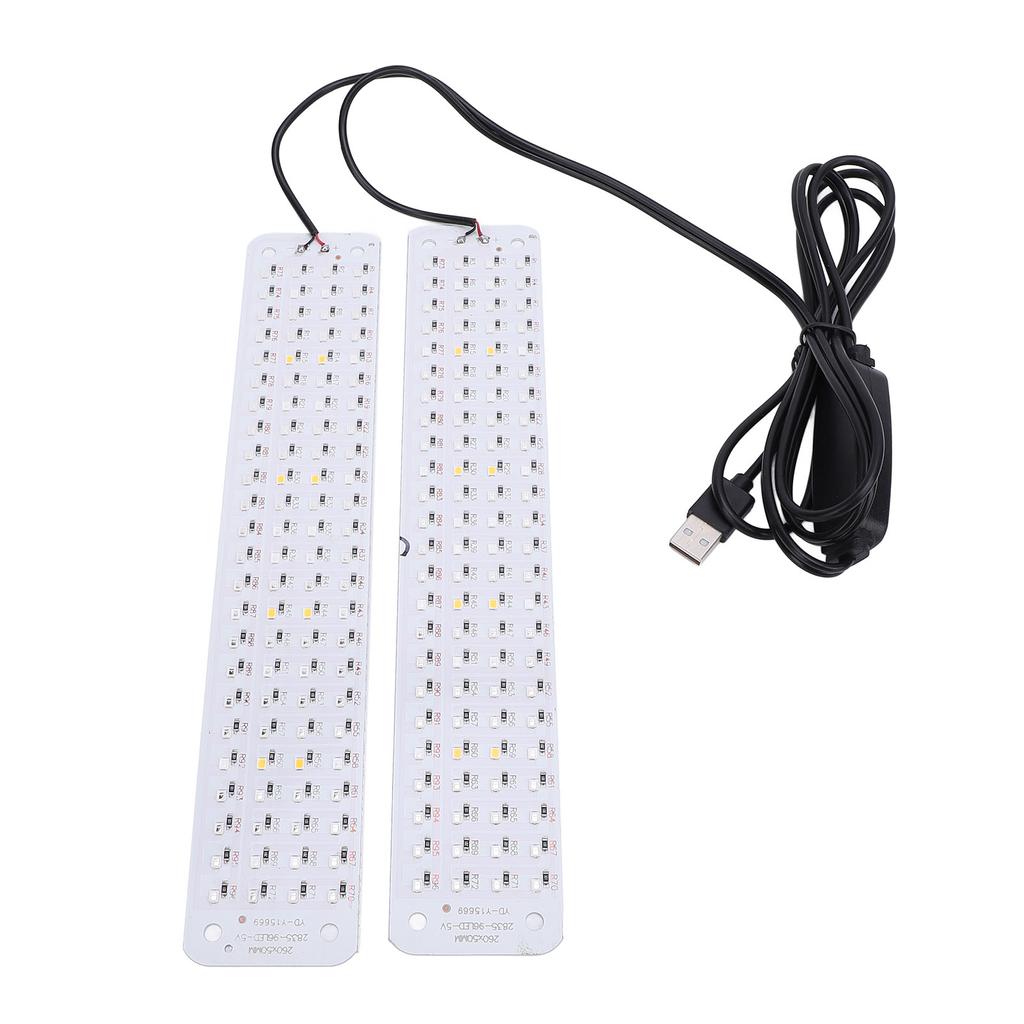 LED Plant Grow Lamp 5V Memory Timer Function 3000K Dimmable 2 Heads Red Blue LED Light Plant