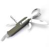 Stainless Steel 7 In 1 Camping Cutlery Set - Foldable Multifunctional Outdoor Tableware With Fork Spoon Knife For Picnic Hiking