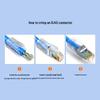 SAMZHE CAT8 RJ45 50U Vergulde Netwerkconnector