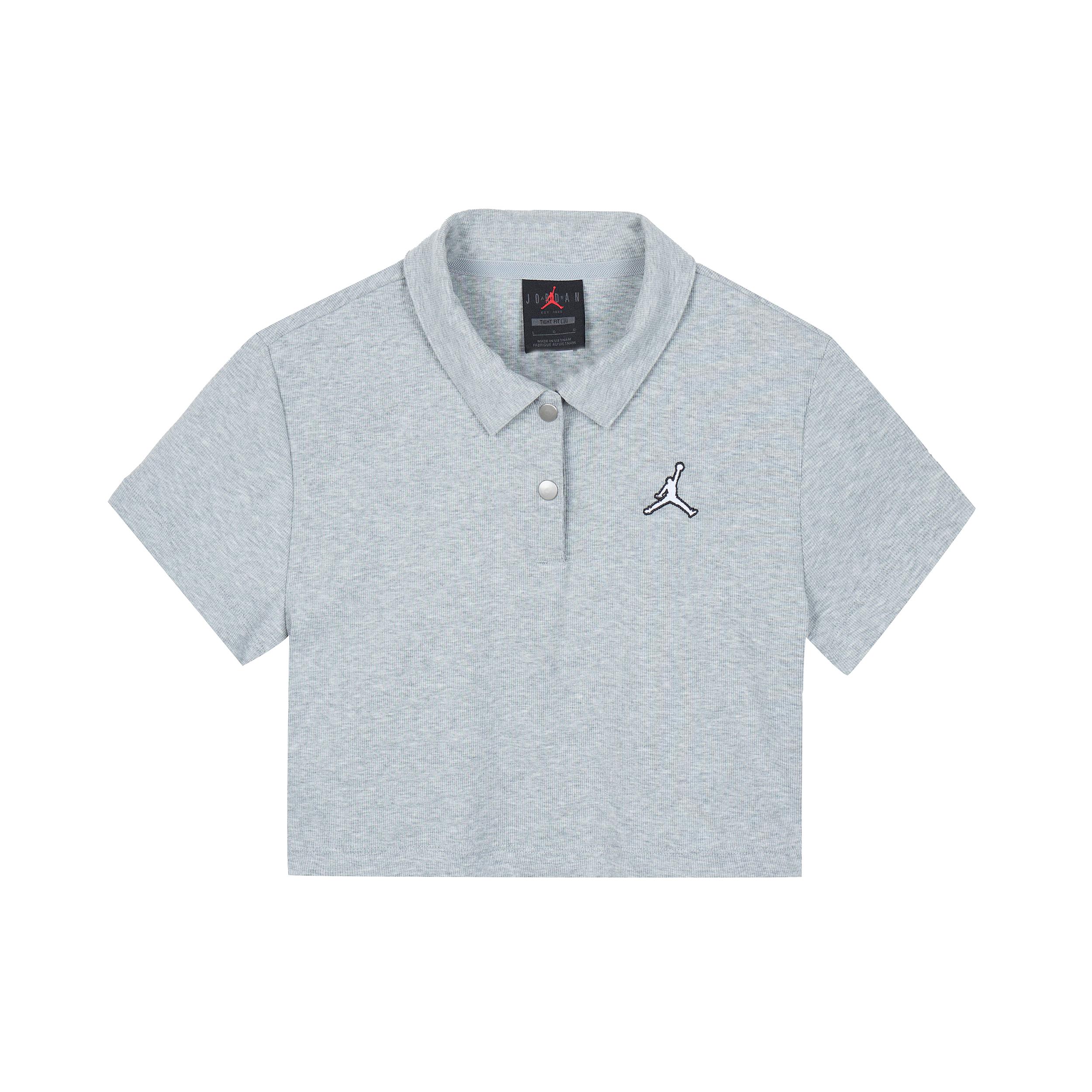 

Новые укороченные топы Jordan женские светло-серые DZ3333-063 L