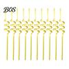 Creative Plastic Straws 10PCS Spiral Straws, Colorful Twisted Translucent Drinking Food-Grade And Cold Drink PETG Reusable Party Accessories