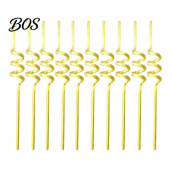 Creative Plastic Straws 10PCS Spiral Straws, Colorful Twisted Translucent Drinking Food-Grade And Cold Drink PETG Reusable Party Accessories