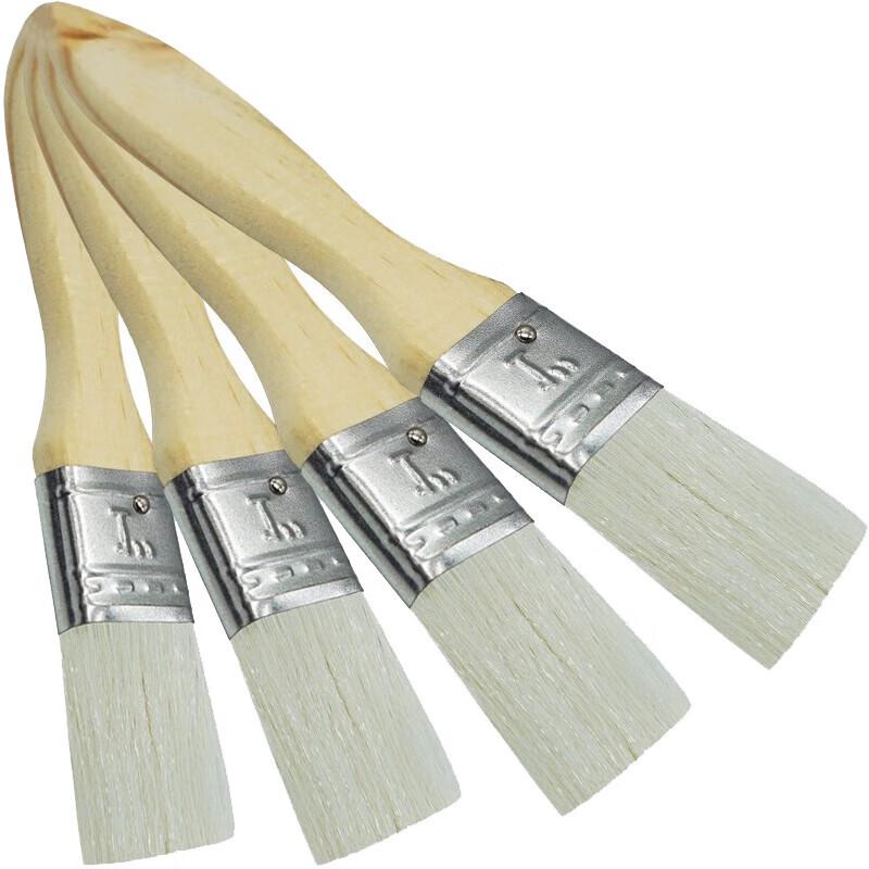 Leijian 1-inch Premium Wool Paint Brush Set, 4-Pack