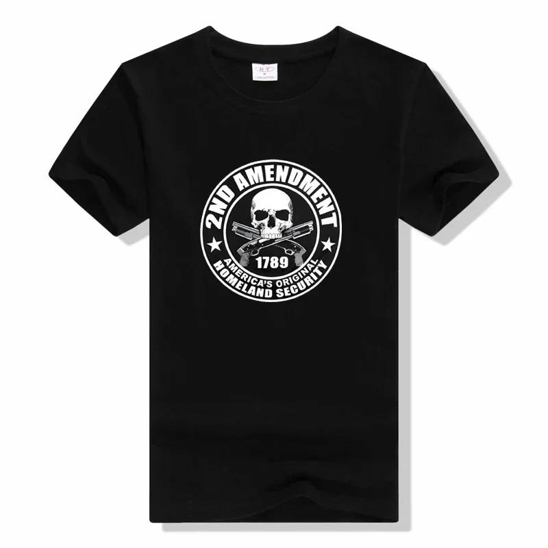 Tee T Shirt Hot Sale Clothes 2nd Amendment Brand Seal of 1791 Vintag American Flag Second 2A Made of USA T shirt