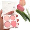 Mandooni Summer Blush Palette: vibrant, easy-apply, brightening four-color rouge for natural contouring.