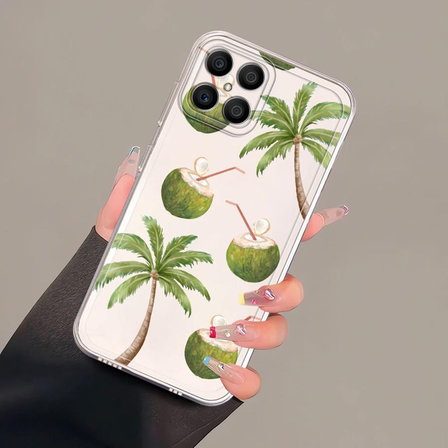 Simple Coconut Soft Phone Cover Case for Honor 90 Lite X8 X8a X9a X8b X9b X7b