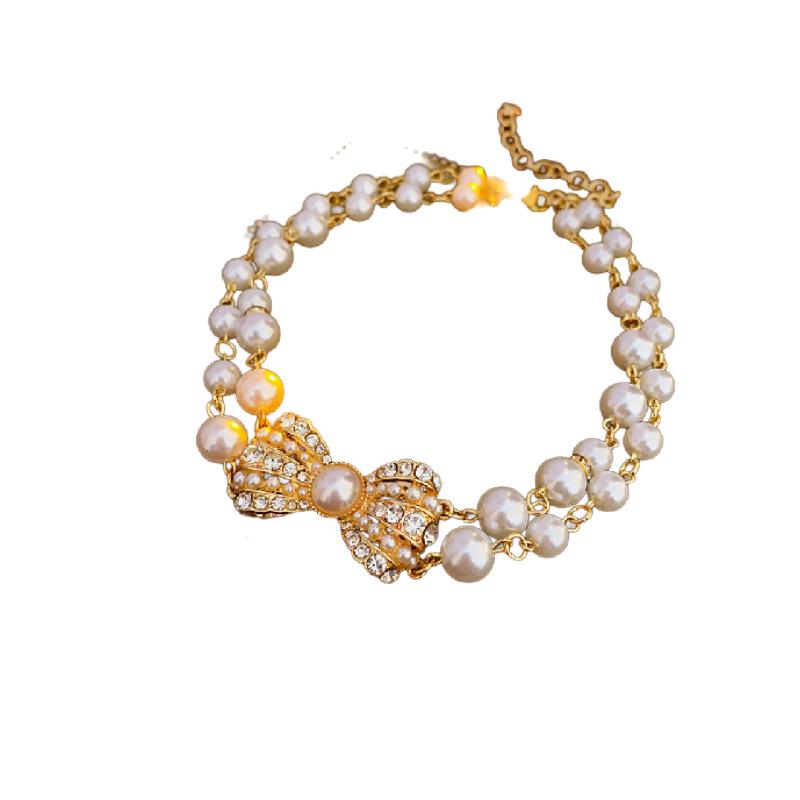 Naszyjnik z kwiatem z cyrkonii w stylu retro - Łańcuszek na obojczyk w stylu light luxury