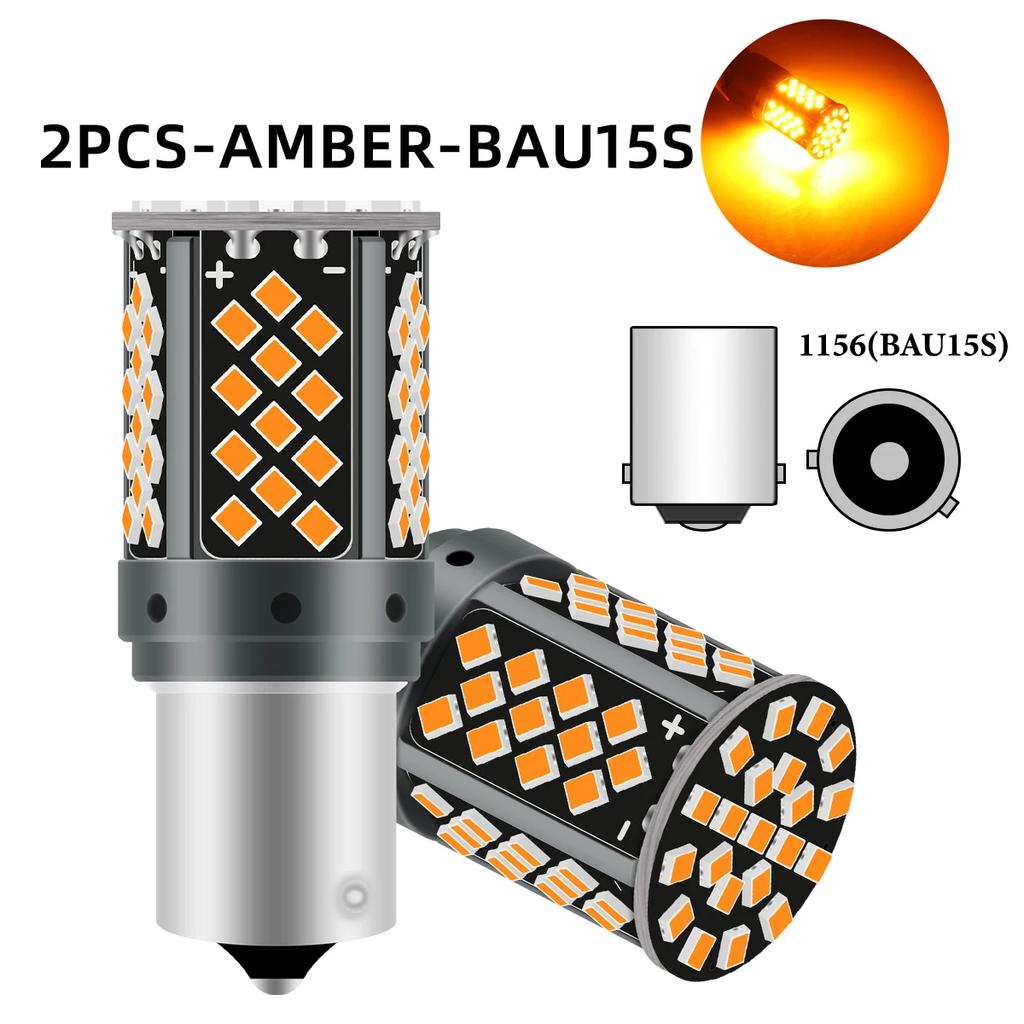 2pcs 1156 BA15S 1157  T20 7440 W21W 7443 W21/5W 2025chip 81smd  LED Car Tail Bulb Brake Reverse DRL Turn Signal Light 12V Canbus