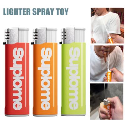 Water Shooter Igniter Prank Toy Portable Summer Simulated Igniter Press Water Squirt Toy Teasing Friends Tricky Props Kids Adults Gag Gift