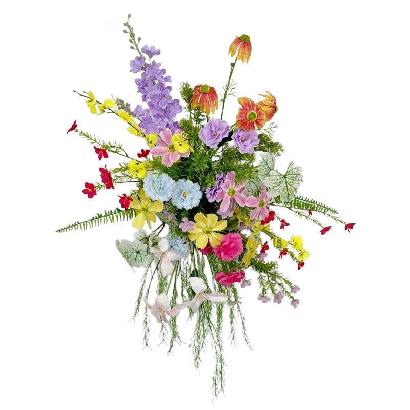 Monet Garden Wedding Arrangement: Mori Style Artificial Flower Row for Ground, Window, and Hotel Decoration.