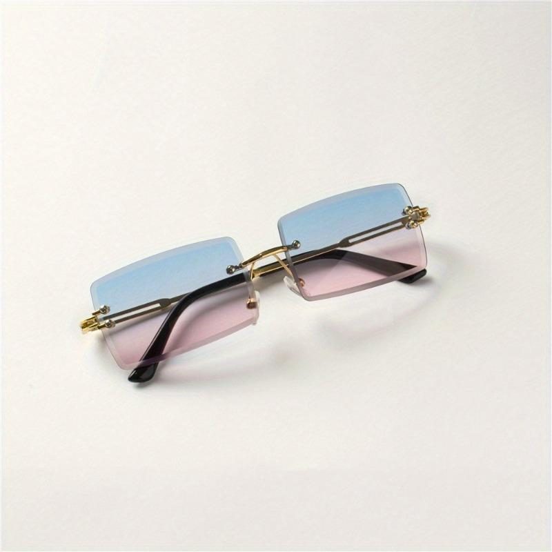 4-piece Set of Frameless Square Stylish Glasses for Women Women Cut Edge Design Suitable for Stylish Accessories and Casual Wear