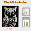 DIY Eule Diamantmalerei Kits Ohne Rahmen 35x45cm Edelstein Kunst Diamantmalerei Kits für Erwachsene/Anfänger Geschenkidee Hauswand Dekor