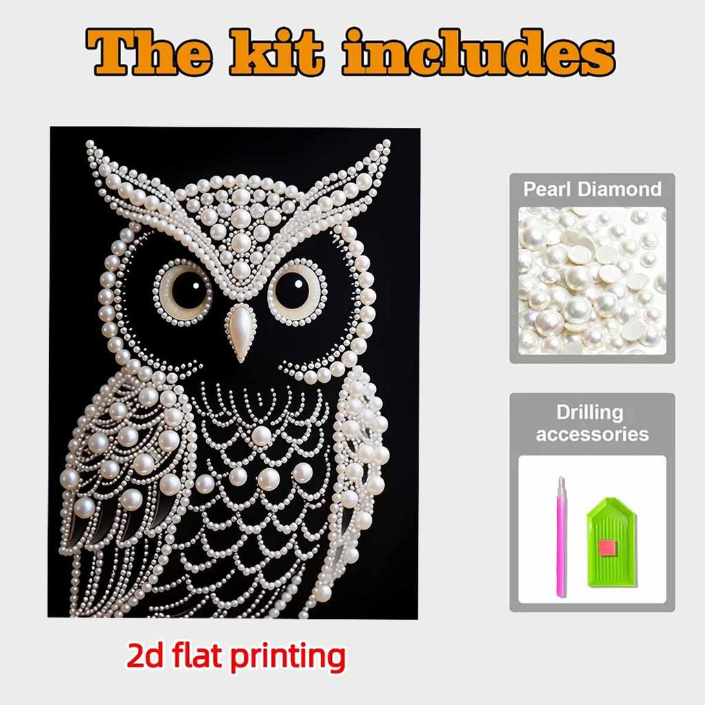 DIY Eule Diamantmalerei Kits Ohne Rahmen 35x45cm Edelstein Kunst Diamantmalerei Kits für Erwachsene/Anfänger Geschenkidee Hauswand Dekor