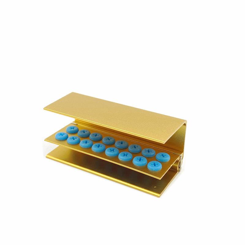 10/16/24 holes Dental Burs Holder Block Case for High Speed Burs& Low Speed Burs Dental Autoclavable Burs Holder