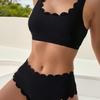 Damen Sexy Spitze High-Waist Bikini - Europäischer & Amerikanischer Stil Urlaubs-Badeanzug