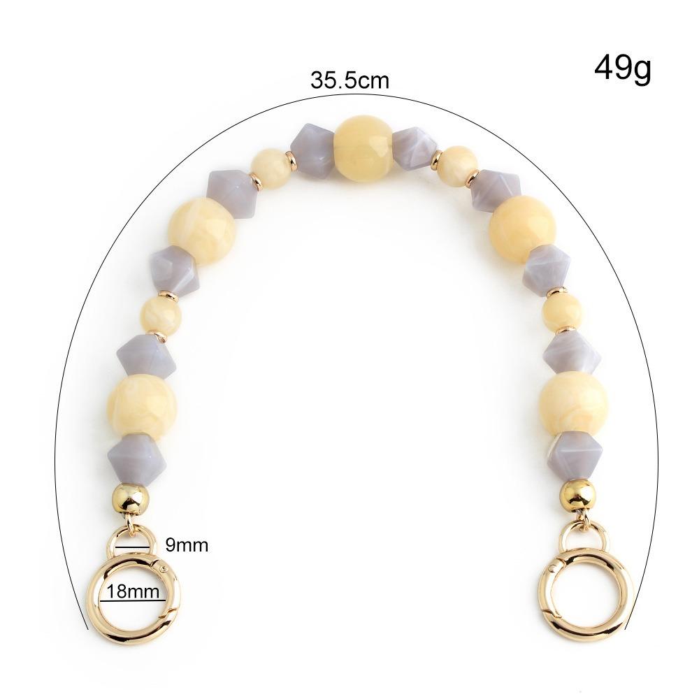 

DIY Decoration Acrylic Beads Bag Chain Metal Chain Lanyard Beaded Bag Pendant Key Chain Replaceable Handle Chain