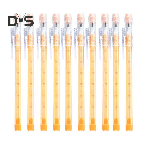 10 Pcs Translucent Pencil Non-Sharpening Stackable Pencils Multipoint Pop Up Plastic Pencil with Erasers for School Office Drawing