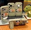 Matcha green five dolls suitable for Apple 17 mobile phone case iPhone16Pro Xiaomi oppo anti-drop all-inclusive case