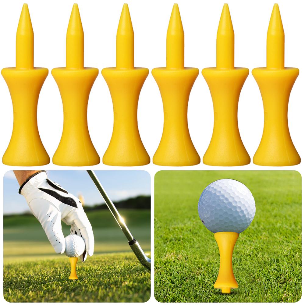50Pcs Portable Golf Tack Bright Color Plastic Castle Golf Tees Golf Training Ball Tee Golf Ball Holder Tees for Sports Court