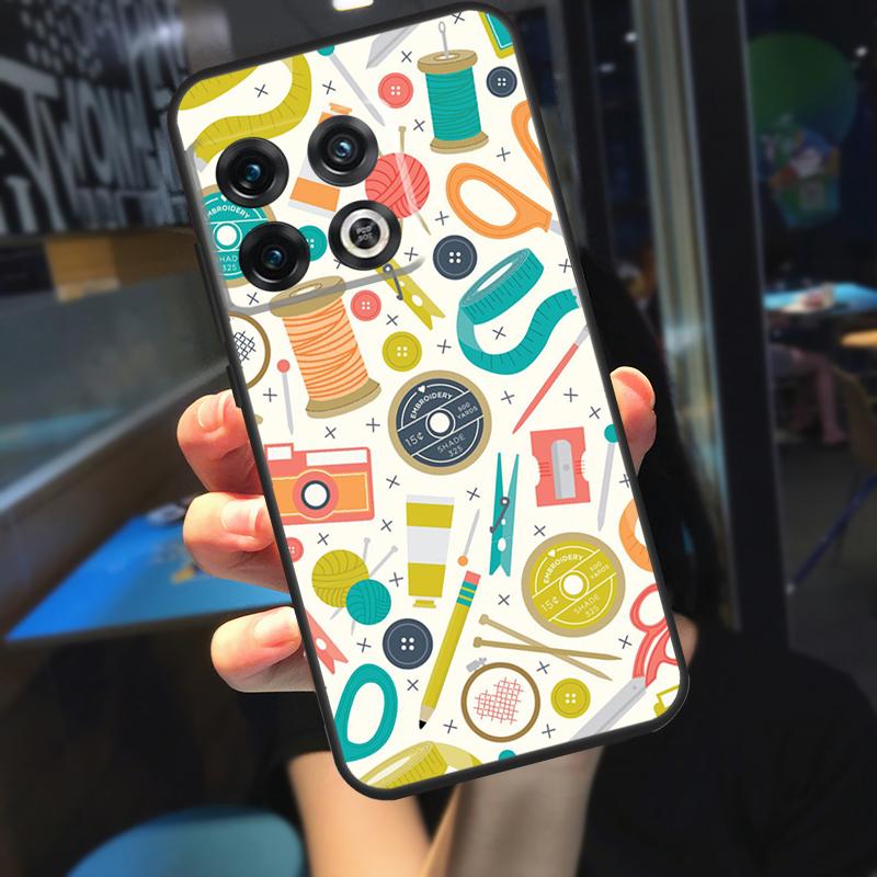 Sewing Scissors Funda For OnePlus 13R 13 12 R 11 9 10 Pro 8T 9RT 10T OnePlus Nord CE 4 2 3 Lite N20 N30 Case