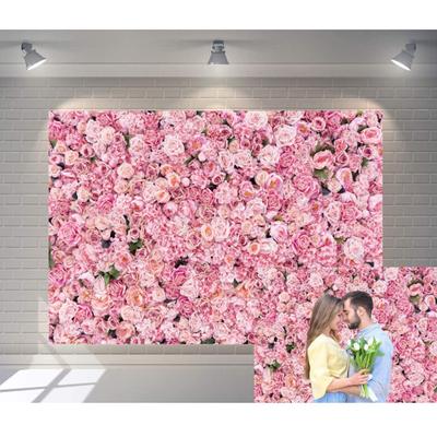 Fundaluri de perete cu flori de trandafir roz Nuntă Zi de naștere Fundal de petrecere cu temă florală