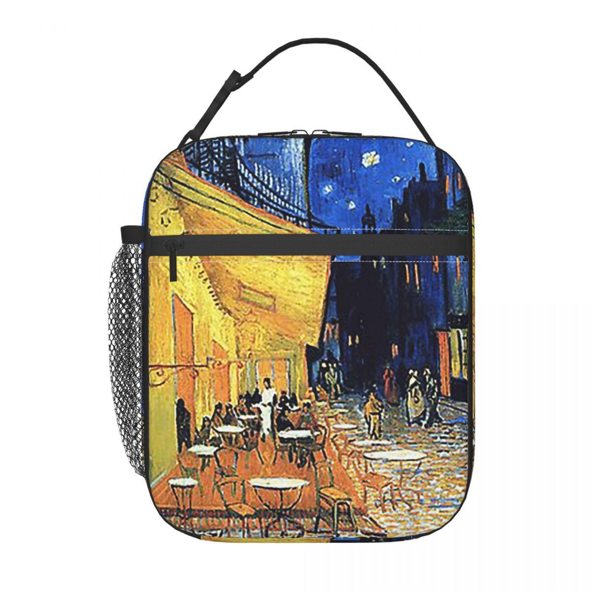 Vincent Van Gogh - La Terrasse du café sur la Place du Forum Sac à déjeuner isotherme pour femmes enfants Boîtes repas Boîte à déjeuner thermique Sac fourre-tout One Size