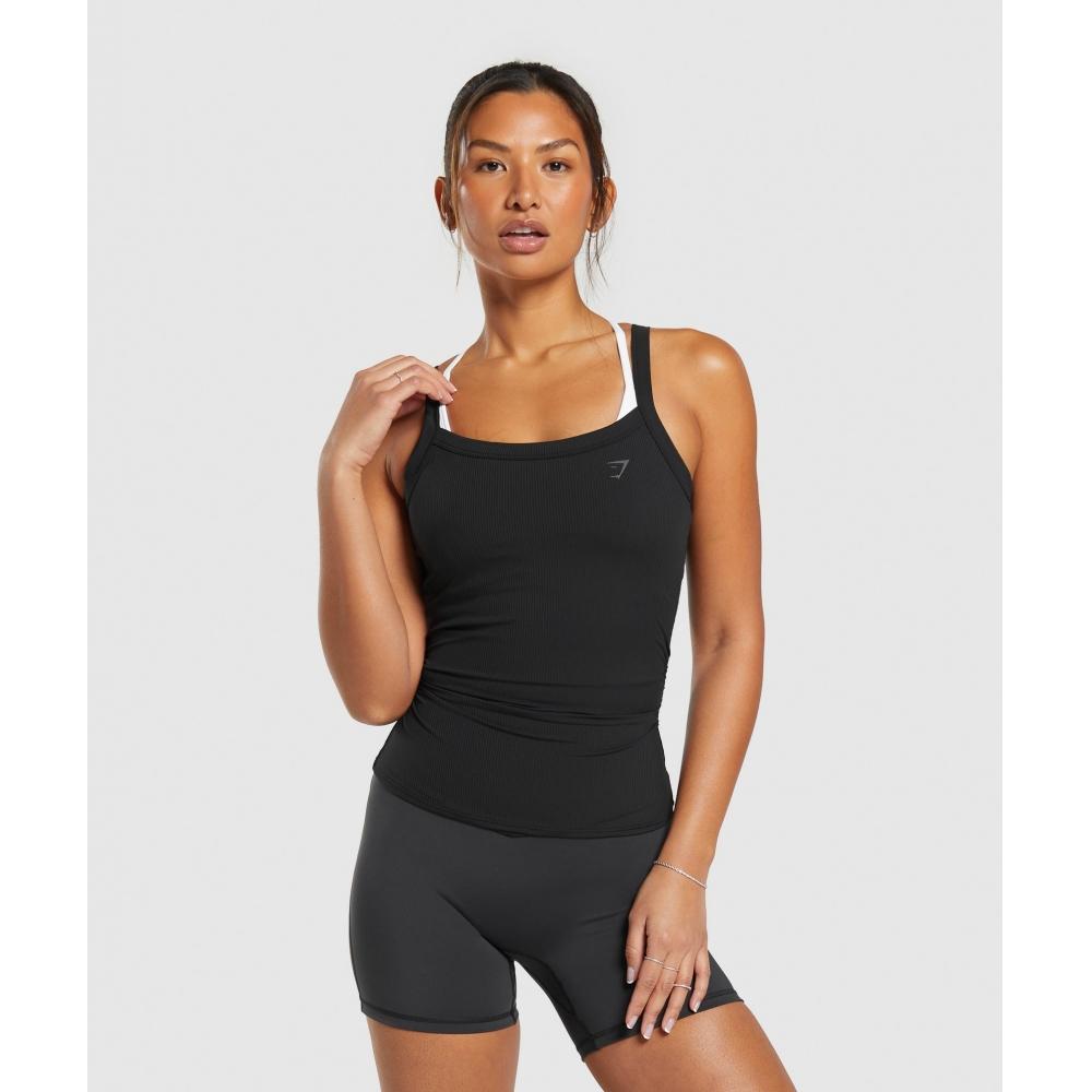 

GYMSHARK Elevate Ruched Tank Black B7A1E BB2J