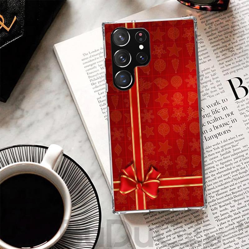 Christmas Santa Claus Present Cover For Samsung Galaxy S23 S22 S24 S25 Ultra Phone Case S21 Plus S20 FE S10 + S25Ultra Print Fun