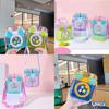 Creative Portable Children Cartoon Plastic Water Cup With Strap 500ml Capacity Non-leakage Unique Shape