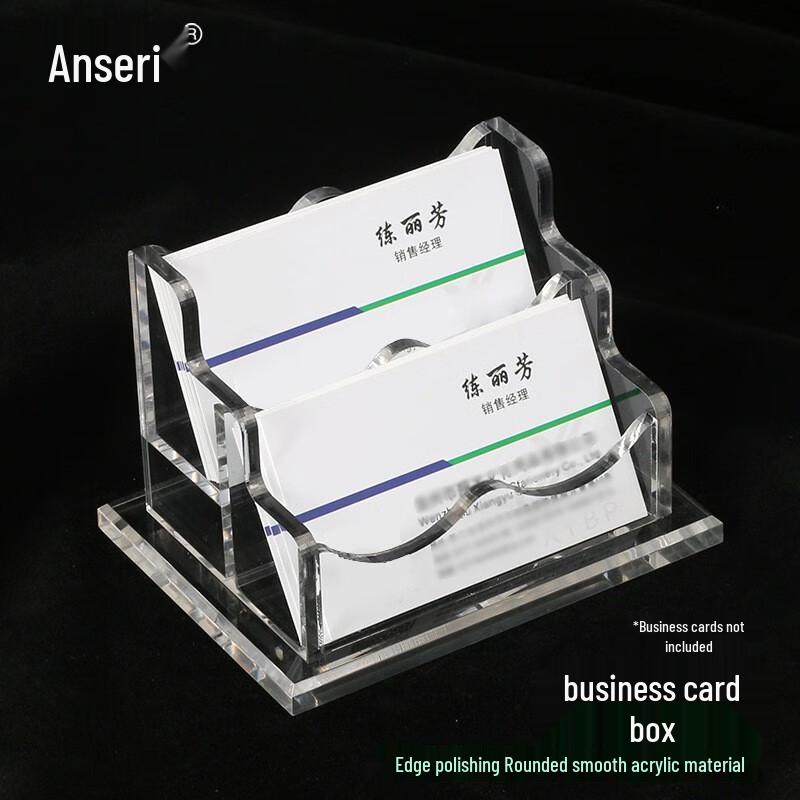 Ancellry Double-Layer Acrylic Business Card Holder