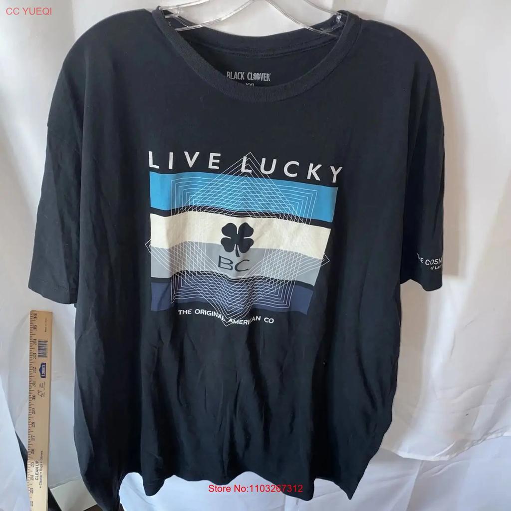 Black Clover Unisexs T Shirt Sz Xxl Vintage Casual Streetwear Top For Everyday Wear Fashion Homme Soft Stretched Unisex