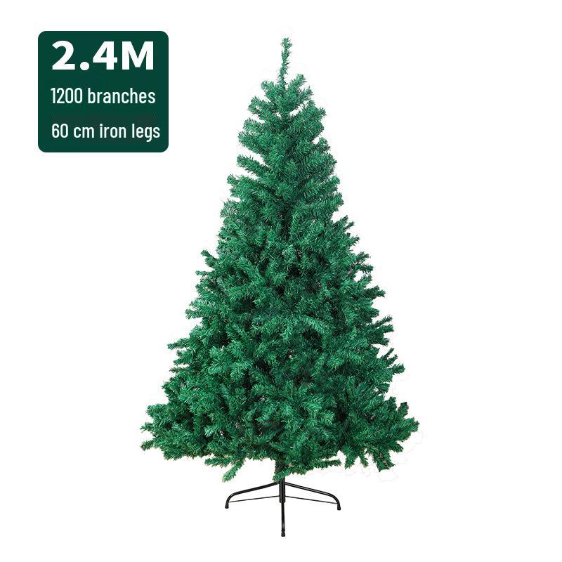 Eco-Friendly Encrypted Green PVC Christmas Tree - Sizes: 1.2m, 1.5m, 1.8m, 2.1m