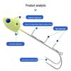 Tianya Luminous Ribbonfish Double Hook Sea Fishing Rig - Deep Sea Special Lure with Iron Plate and Lead Head Hook
