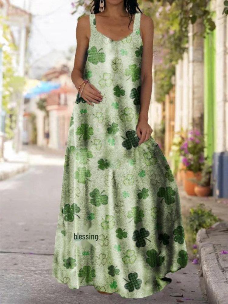 

2026 Bohemian Off Shoulder Strapless 3D Tie Dye Dress 5XL