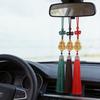 Chinese Style Gourd Car Hanging Decoration Rotatable Fu Character Gourd Tassels Car Rearview Mirror Charm Feng Shui Ornament Pendant Accessories