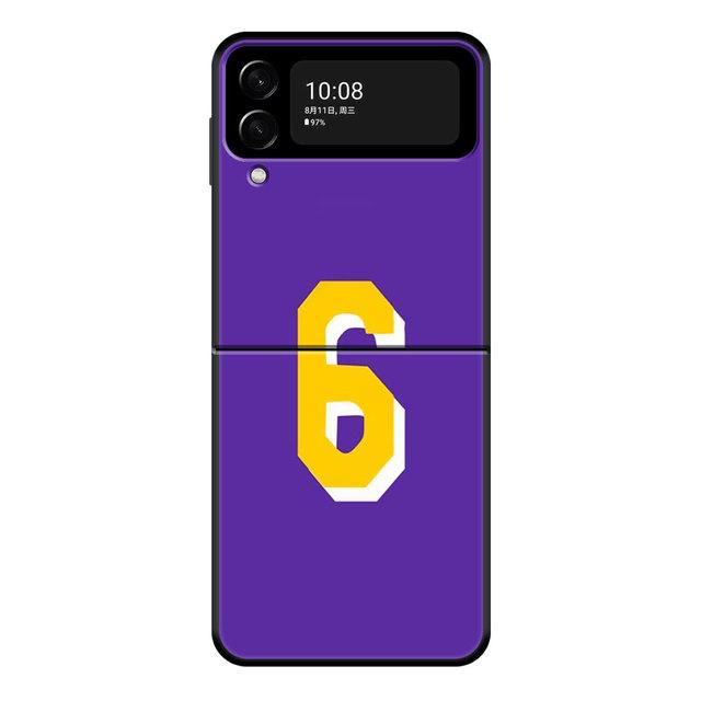 For Samsung Flip Zflip Z Flip3 5g Zflip3 Hard Pc Phone Case Fundas Basketball 23 24 Lucky Number