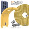 For Motorola Edge 60 Pro 5G Case Liquid Silicone Card Holder Back Phone Cover with Lanyard