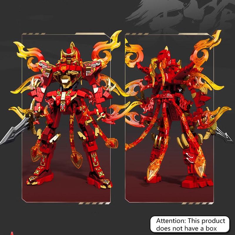 Robotické stavebnice Qinglong a Baihu, cool transformující se mecha hračky, návod na skládání puzzle DIY, narozeninové dárky pro kluky