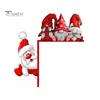 Vánoční dekorace rohu dveří Rustikální dřevěný Santa Claus Elk Gnome Skřítek Levý Pravý Rámeček Cedule Hrana předních dveří Postýlka Sváteční ozdoba