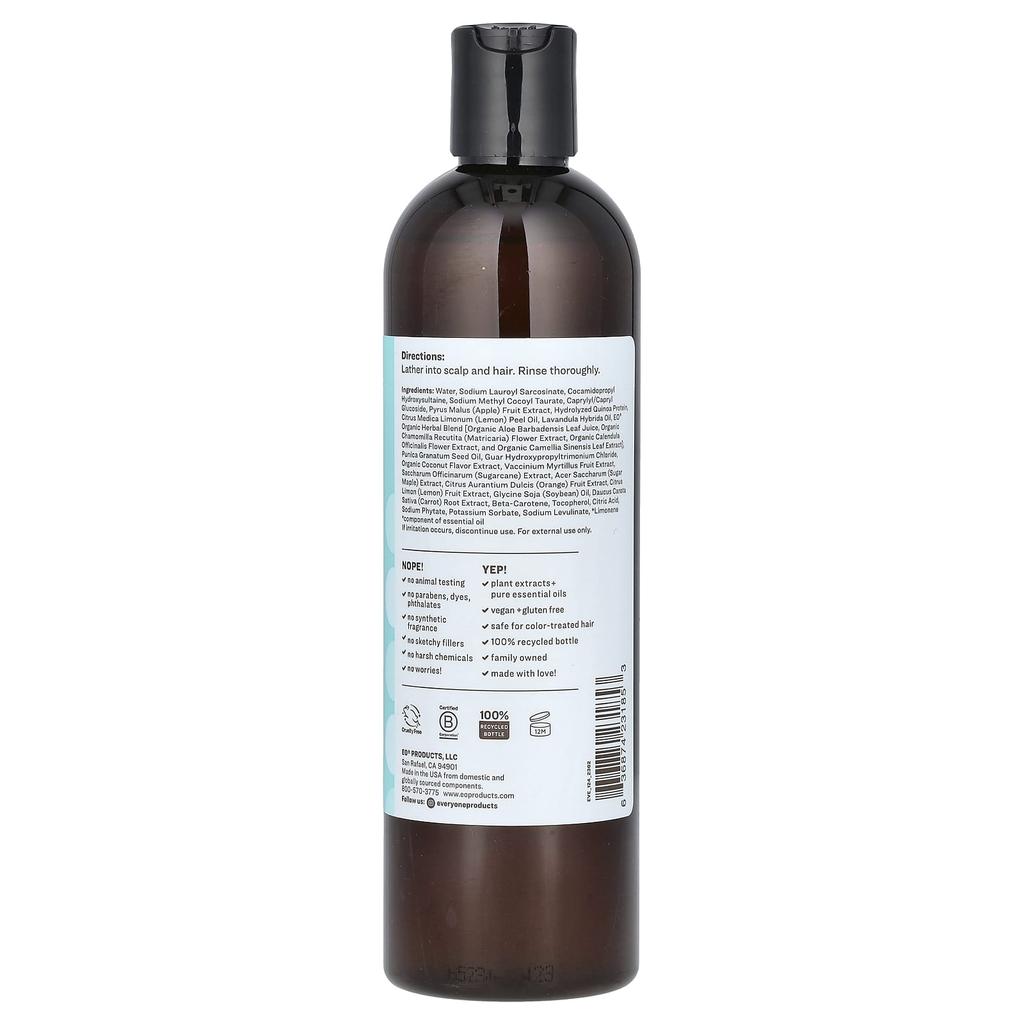 Dreamy Shampoo, All Hair Types, Coconut + Lemon, 355 Ml (12 Fl Oz)