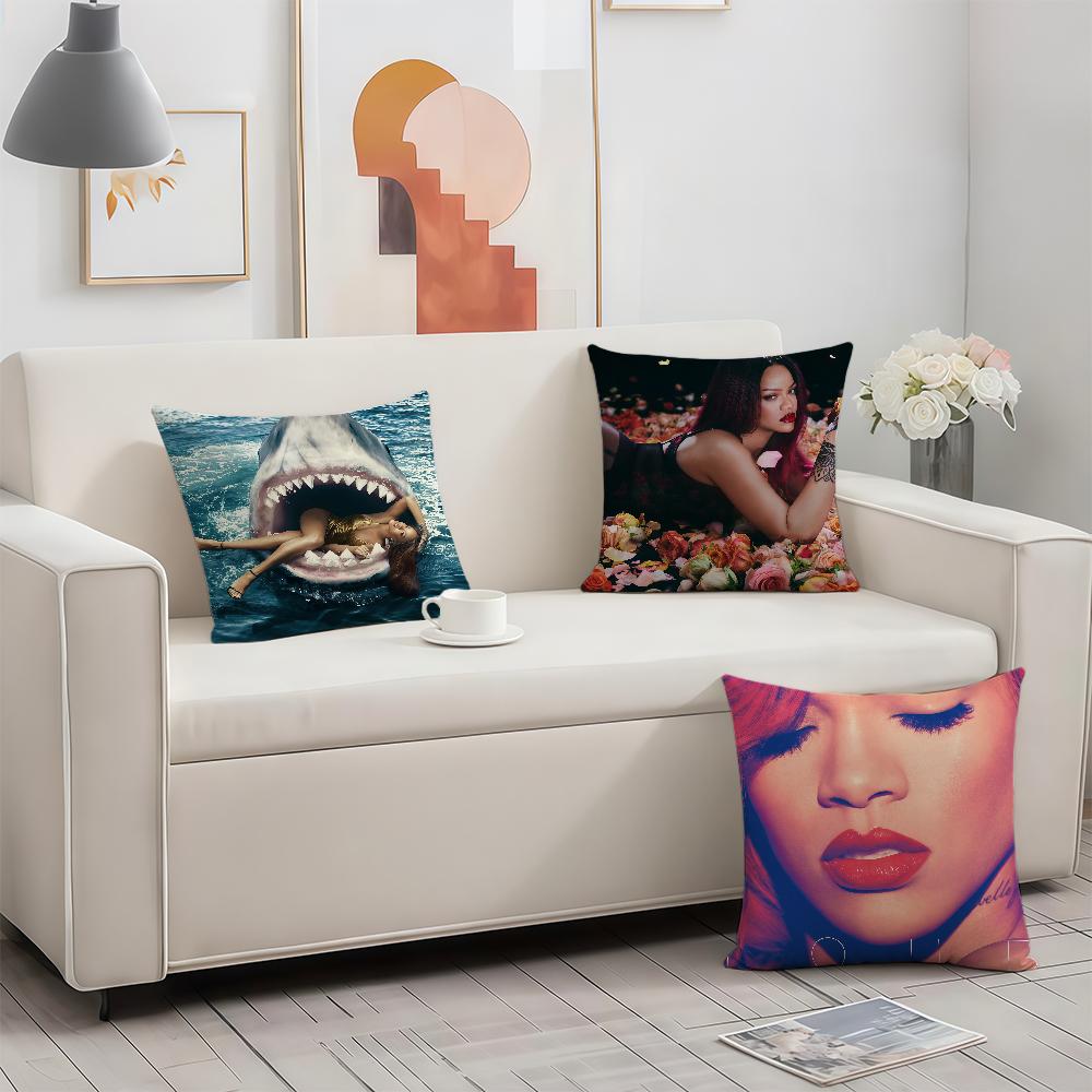 RRihannaES Singer cushion cover Birthday Anniversary Gifts Double Sided Printed Zipper Cushion Cover Soft Skin Bedding