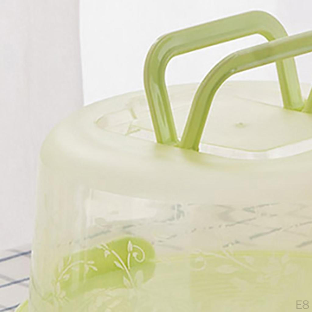 Cake Carrier to 8 inch Cake. Fashionable Stand Doubles as Five Section Serving Tray