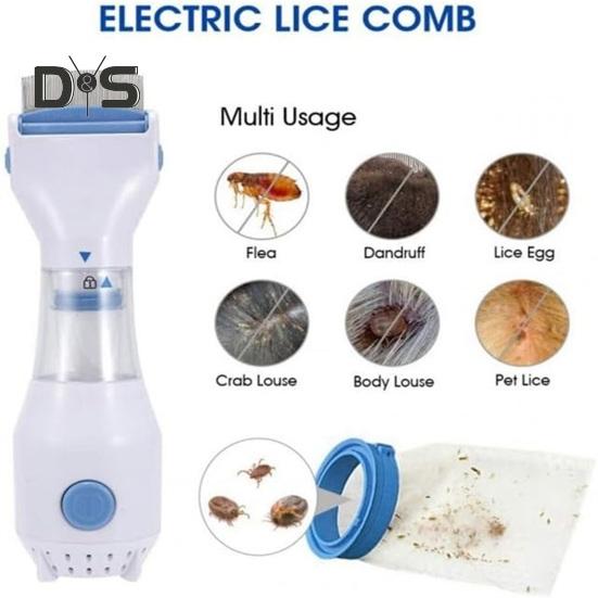 Pet Hair Flea Remover Pet Comb Stainless Steel Teeth Combs Vaccum Comb Cooties Louse Catcher Deworm Device for Small Medium Large Pets