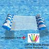 Summer Inflatable Foldable Floating Row Swimming Pool Water Hammock  PVC Air Mattresses Bed Beach Water Sports Lounger Chair