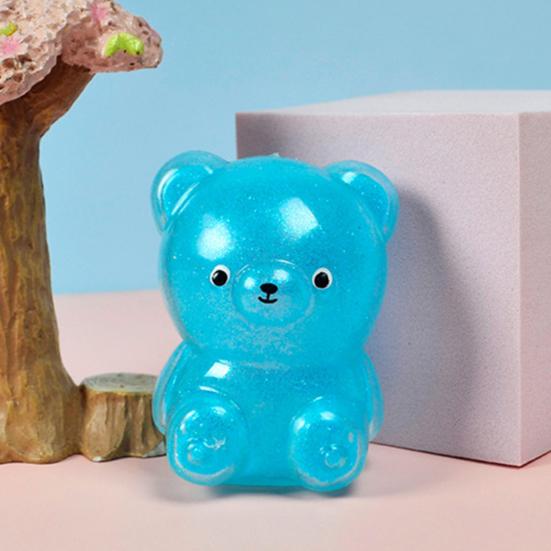 1/4 Stück Cartoon Bär Quetschspielzeug Langsam zurückfedernd Weich TPR Stress Angst Abbau Tragbar Kinder Jugendliche Erwachsene Bunt Tier Squishies Sensorisches Fidget Spielzeug