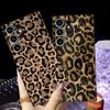 Black Soft Phone Cover Case for Samsung Galaxy S23 Ultra S25 Edge S24 Plus S20 S21 FE Cartoon Leopard Print Pattern